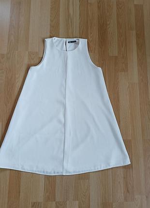 Классическое женское летнее платье беби долл в цвете айвори zara