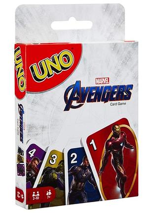 Настольная карточная игра uno avengers вно 108 карт