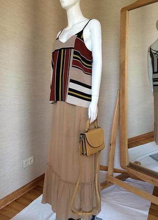 Летний яркий  топ геометричный принт