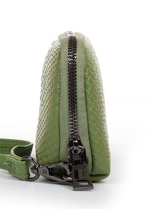 Женский кожаный кошелек компактный косметичка из кожи