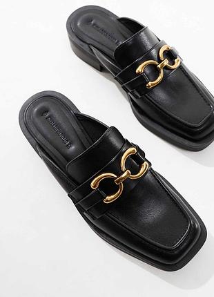 Мюлі чорні шльопанці шльопки