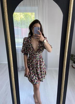 Сукня zara розмір хс квітковий принт