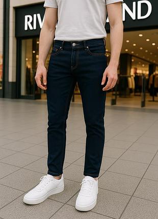Чоловічі джинси river island сині | розмір 81 | бавовна, поліестер, еластан