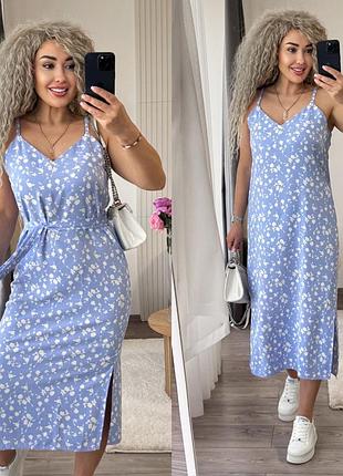 Сарафан платье платье летнее платье сарафанчик легкий сарафан много цветов платье под пояс