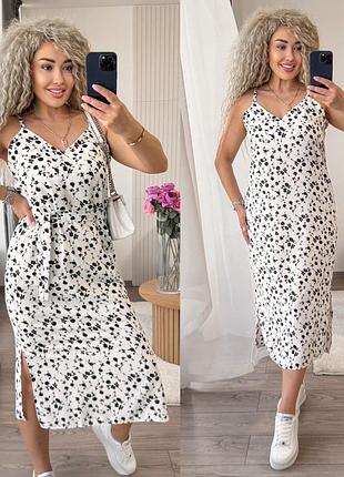 Сарафан платье платье летнее платье сарафанчик легкий сарафан много цветов платье под пояс