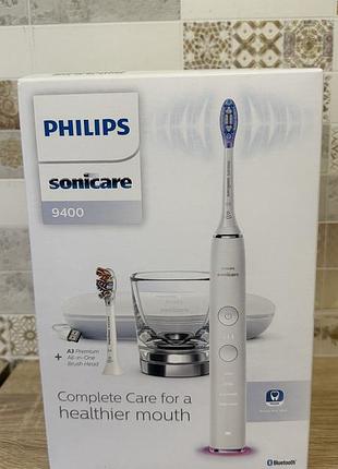 Електрична зубна щітка philips sonicare 9400 hx9917/88 з додатковою насадкою