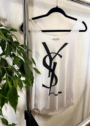 Літня біла майка yves saint laurent оригінал