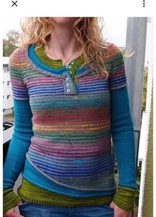 Красивый свитерок кофта печворк misslook s