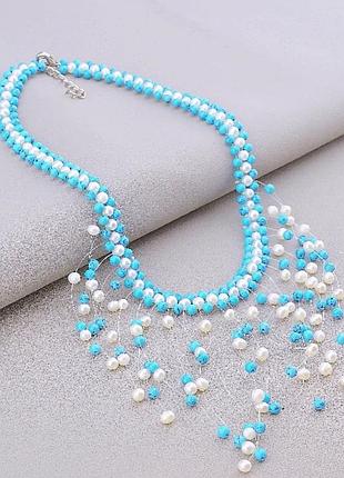 ▪️намиста - перли, бірюза( 45см)