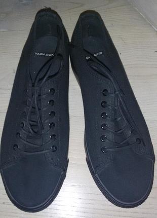 Vagabond (швеция) - комфортные текстильные черные низкие кеды р.36 (23.5 см)