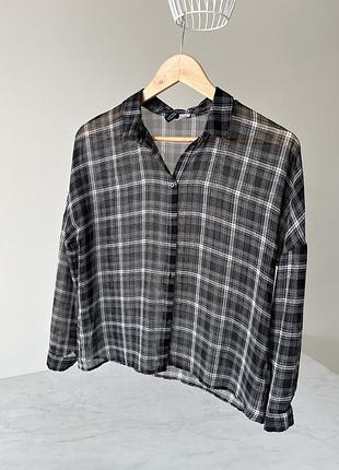 Сорочка в клітинку прозора