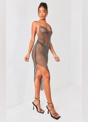 Платье сетка стразы