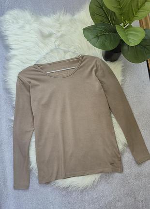 Базовый женский бежевый лонгслив