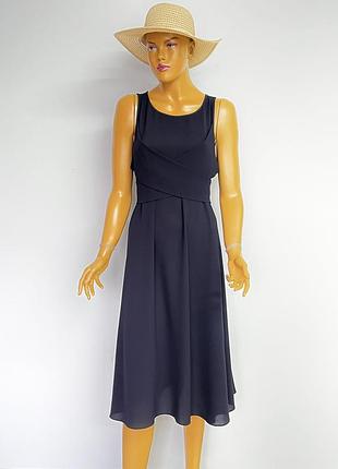 Maje 3 чорне міді плаття трапеція сарафан повсякденне вечірнє коктейльне