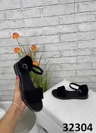 Босоніжки жіночі натуральна замша