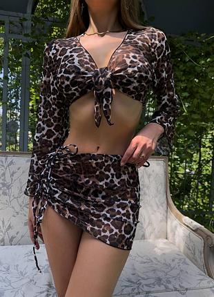 Купальник з топом та спідницею