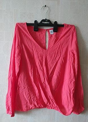 Блуза з імітацією на запах коралова saint tropez m