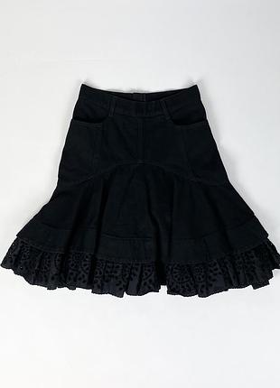 Міні - спідниця alexander mcqueen 2018 року чорна денім розмір 40 168/68y up55 00839 0355 джинсова пишна s