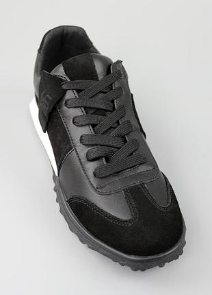 Кроссовки женские кожаные 588091 черные