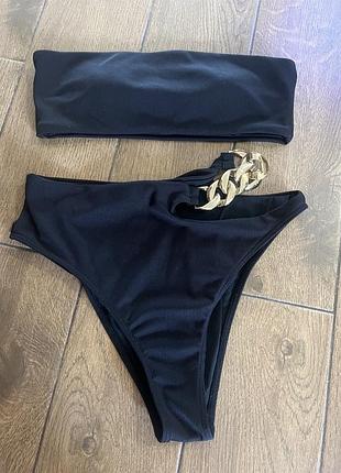 Купальник черный раздельный