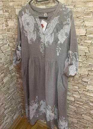 Сукня жіноча довга льон італія