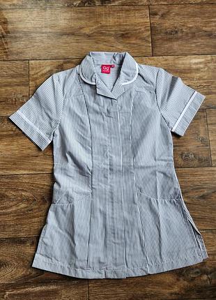 Медицинская рубашка новая в полоску