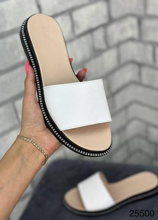 Шлепанцы женские натуральная кожа