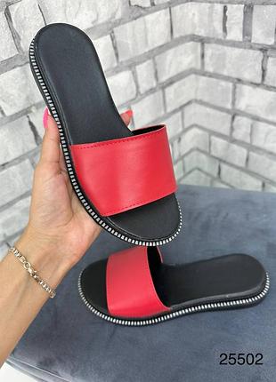 Шльопанці жіночі натуральна шкіра