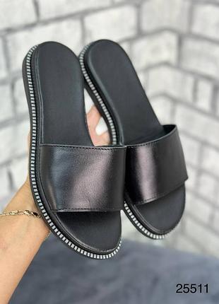 Шлепанцы женские натуральная кожа