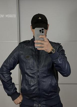 Дуже стильна якісна куртка antony morato italy size m натуральна шкіра оригінал