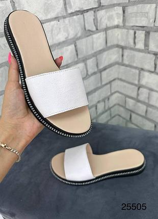 Шлепанцы женские натуральная кожа