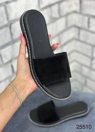 Шлепанцы женские натуральная замша