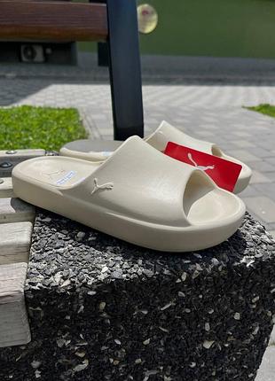 Оригінальні шльопанці puma beige