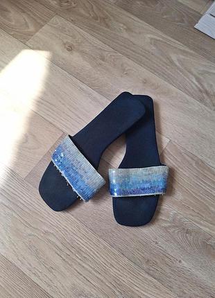 Джинсовые шлепанцы р 41-42