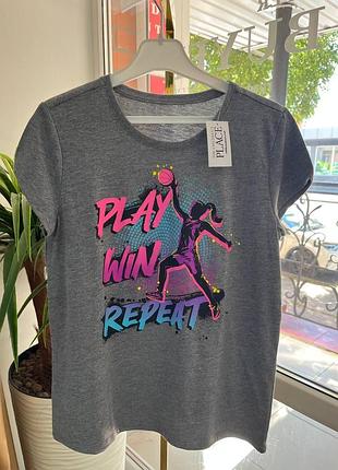 Футболка для девочек children's place серая