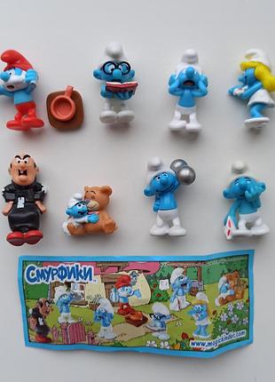 Смурфы, 2010, коллекция фигурок киндер