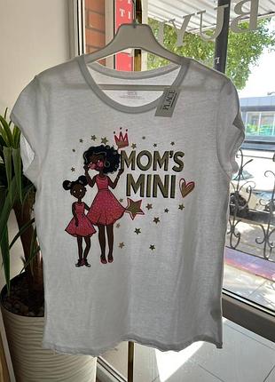 Футболка для девочек children's place белая с надписью