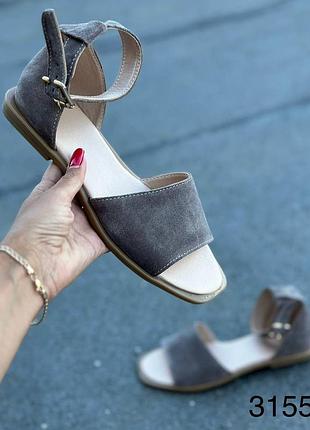 Босоніжки жіночі натуральна замша