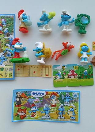 Смурфы, потерянное село, 2016, коллекция фигурок киндер