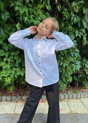 Школьная рубашка блузка для девочки