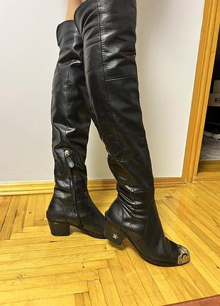 Сапоги ботфорты chanel vintage р.37