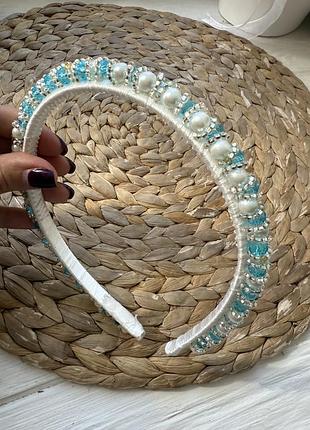 Обруч для волосся, ободок для волосся, обруч з перлинами