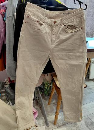Джинсы бежевые женские л размер