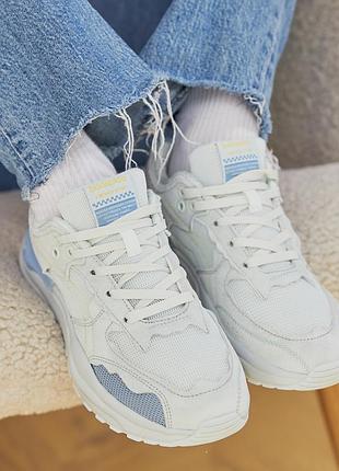 Кроссовки женские замшевые 588764 мятные голубые