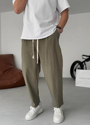 Лляні брюки мом