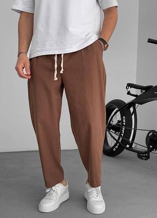 Лляні брюки мом