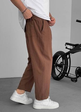 Лляні брюки мом 5