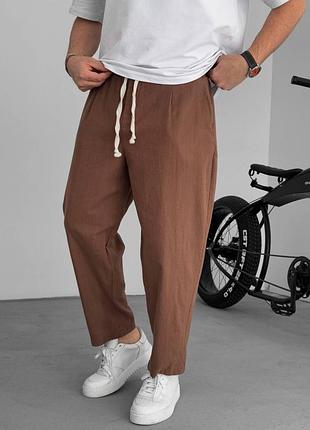 Лляні брюки мом 4