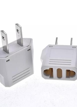 Адаптер typec-typea. переходник с евро на плоскую вилку 1шт белый