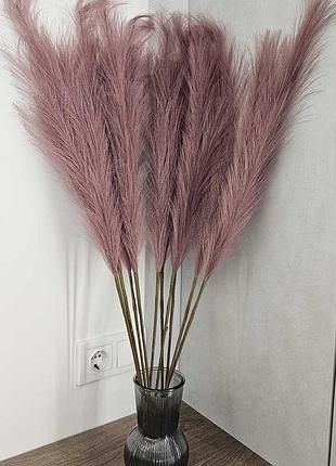 Пампасная трава искусственная ветка 1шт рожева 85см